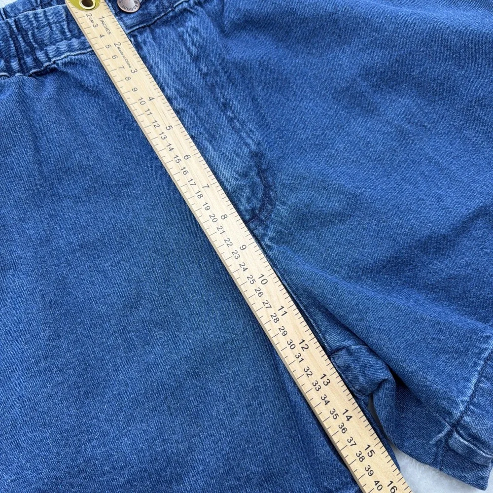 John Blair Denim Shorts Mens 36 Blue Elastic Waist Stretch Casual Medium Wash